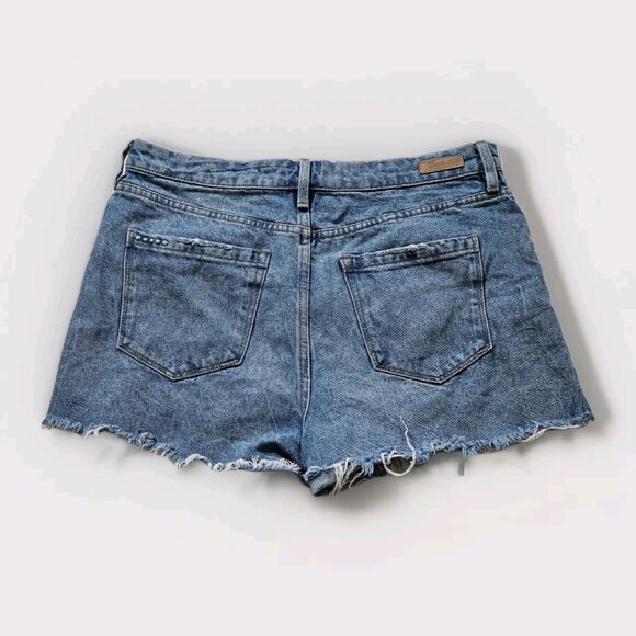 BLANKNYC Womens Short 32 Blue The Barrow High Rise Vintage Look Distressed Beach - Picture 15 of 15